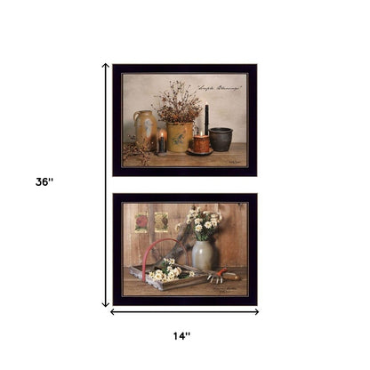 Set Of Two Simple Blessings Black Framed Print Wall Art HomeRoots