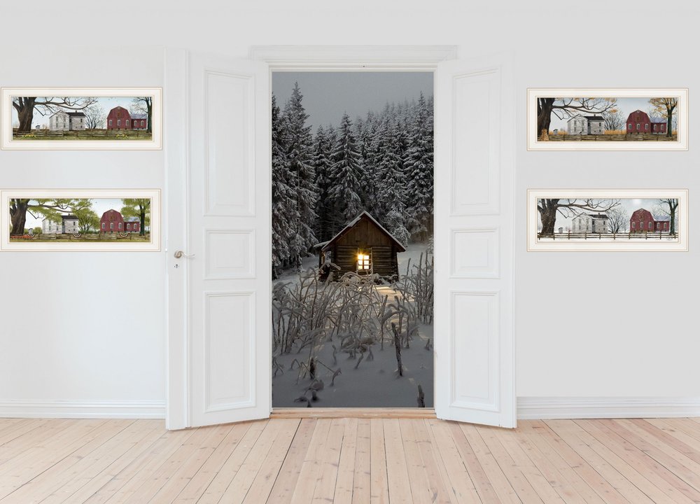 Set Of Four Four Seasons Collection II 1 White Framed Print Wall Art HomeRoots