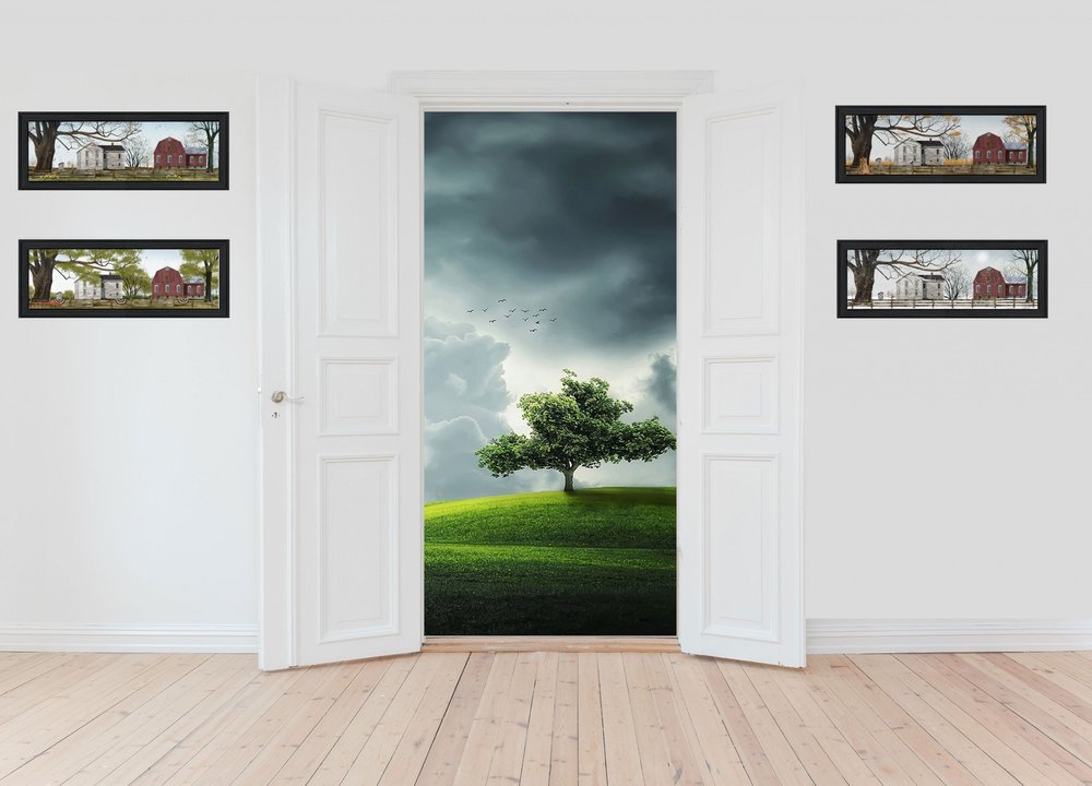 Set Of Four Four Seasons Collection II 2 Black Framed Print Wall Art HomeRoots