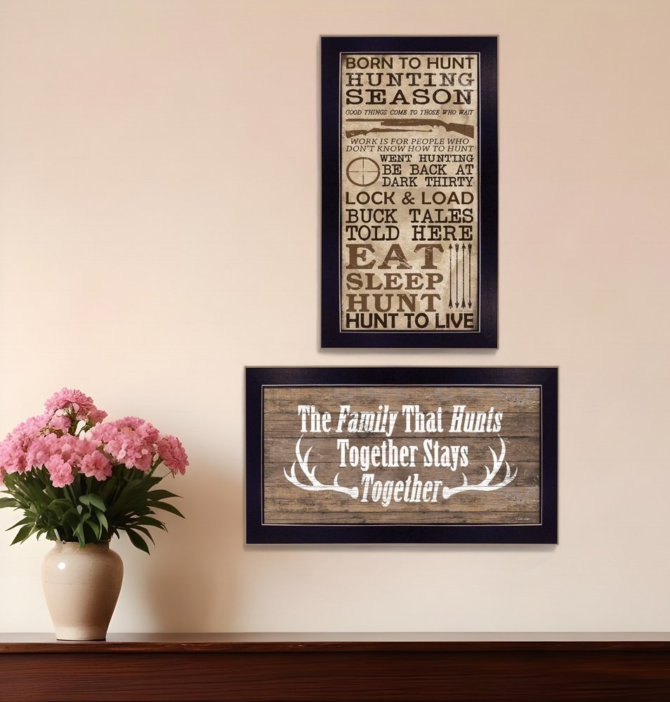 Set Of Two Hunting Season Black Framed Print Wall Art HomeRoots