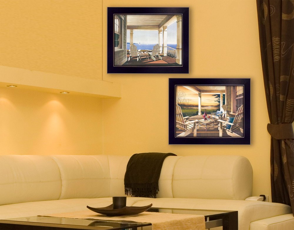 Set Of Two Veranda Views Black Framed Print Wall Art HomeRoots