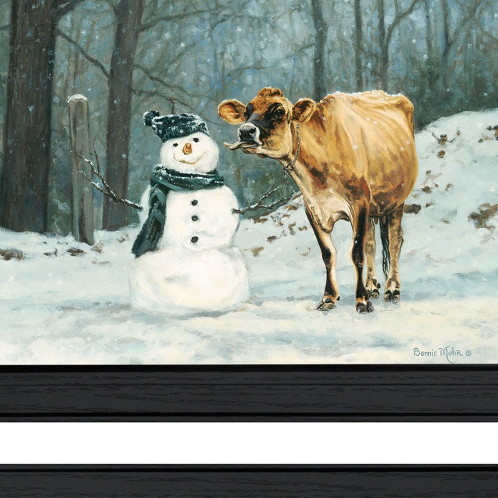 Set Of Two Snow Buddies Black Framed Wall Art HomeRoots