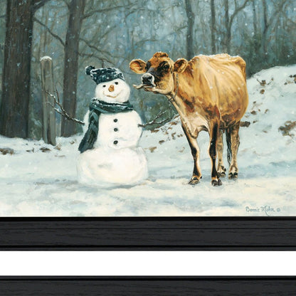 Set Of Two Snow Buddies Black Framed Wall Art HomeRoots