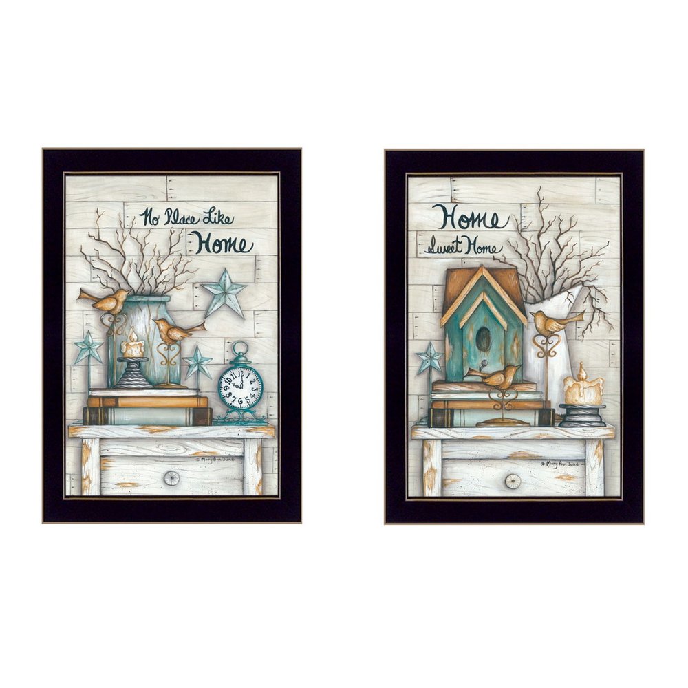 Set Of Two Home Sweet Home 1 Black Framed Wall Art — view 3
