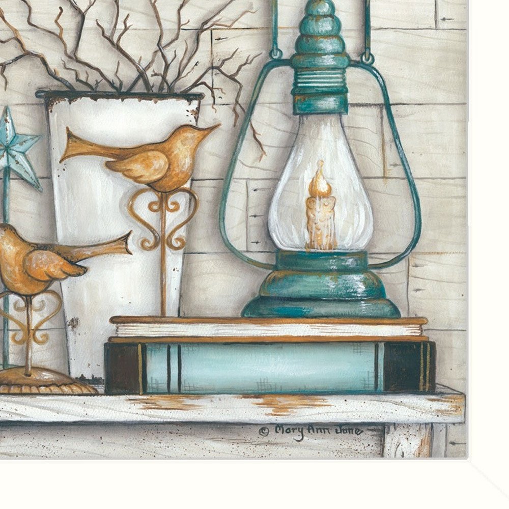 Set Of Two Marys Country Shelf 2 White Framed Wall Art — view 3
