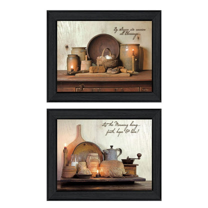 Set Of Two By Grace 2 Black Framed Wall Art