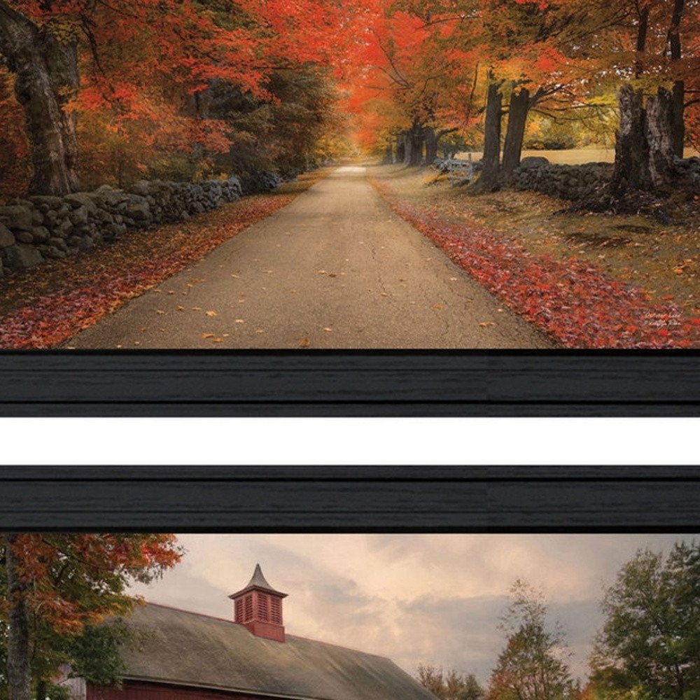 Set Of Two October Lane Black Framed Wall Art