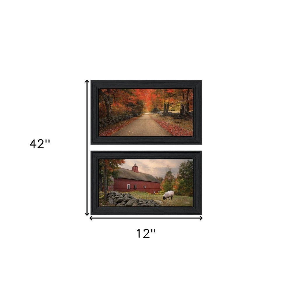 Set Of Two October Lane Black Framed Wall Art — view 5