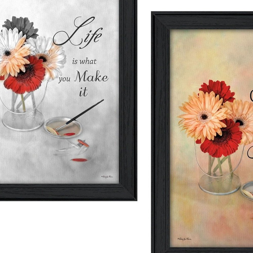 Set Of Two Create Beauty Black Framed Wall Art — view 3