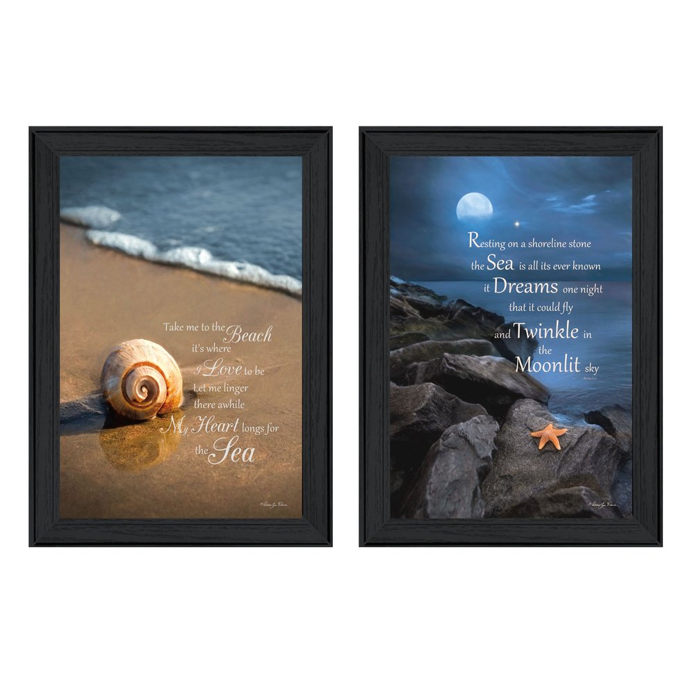 Set Of Two Sea Dream Black Framed Wall Art — view 2