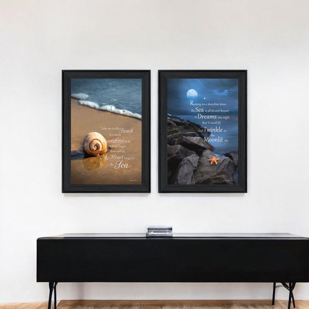 Set Of Two Sea Dream Black Framed Wall Art — view 5