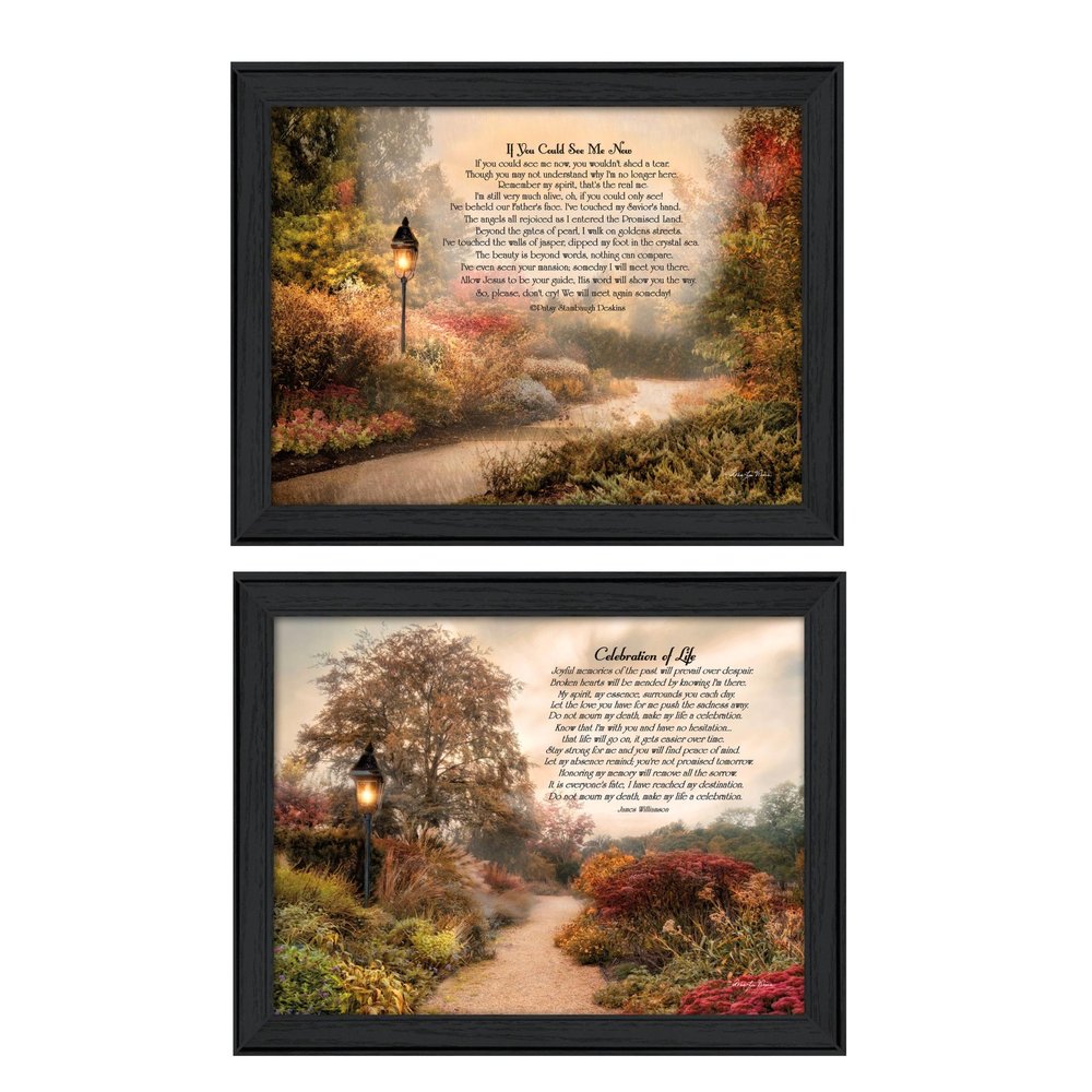 Set Of Two Celebration of Life Black Framed Wall Art — view 2