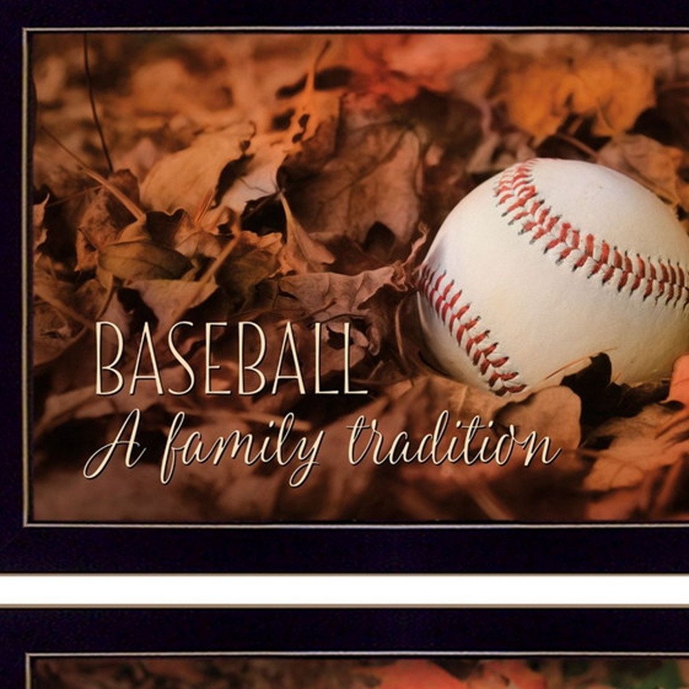 Set Of Two Baseball and Football Black Framed Wall Art — view 3