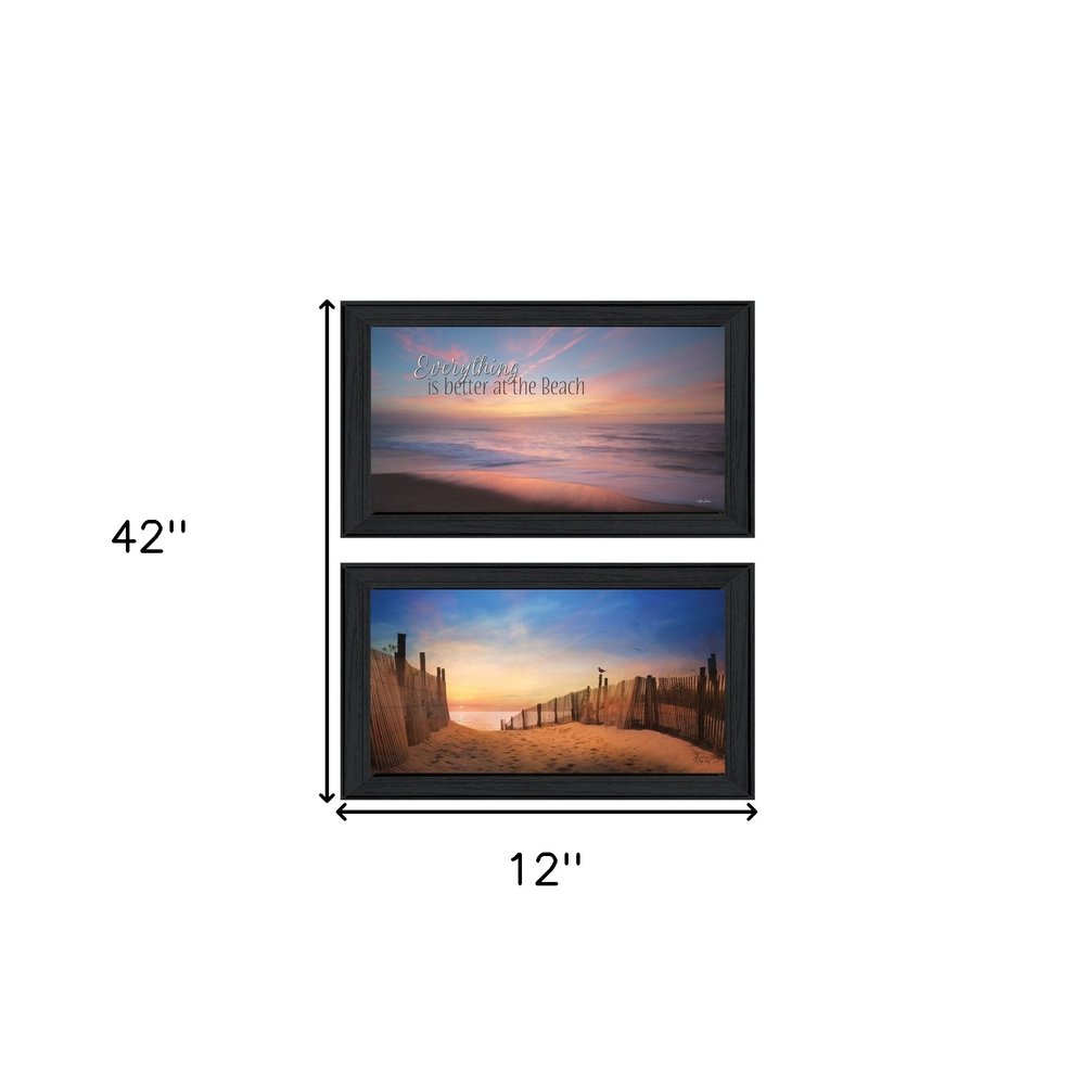 Set Of Two At the Beach Black Framed Wall Art — view 5
