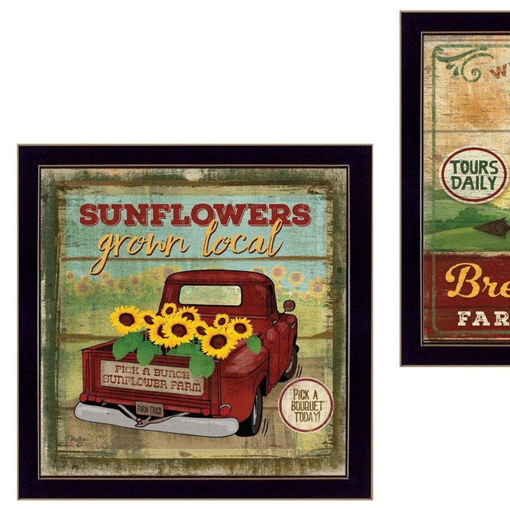 Set Of Two Break of Day Black Framed Wall Art — view 4