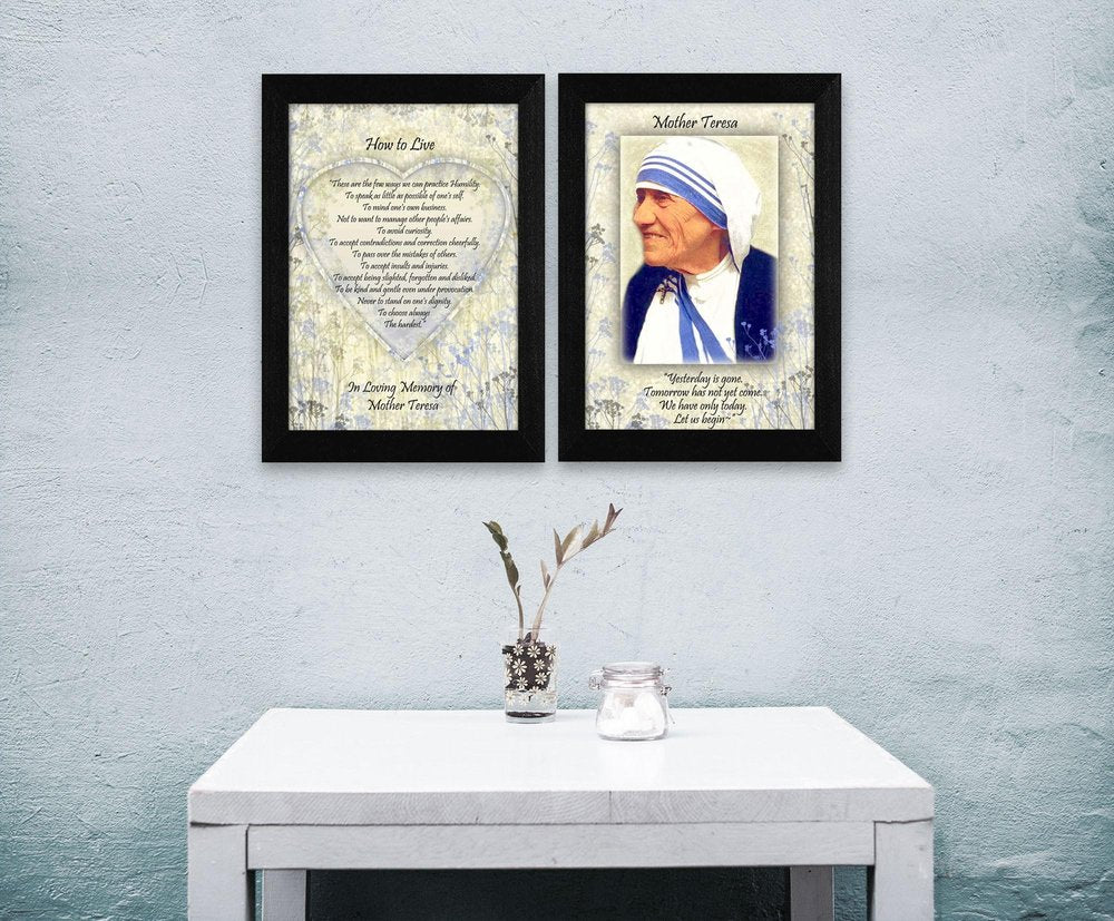 Set Of Two How To Live Quotes Black Framed Wall Art — view 1