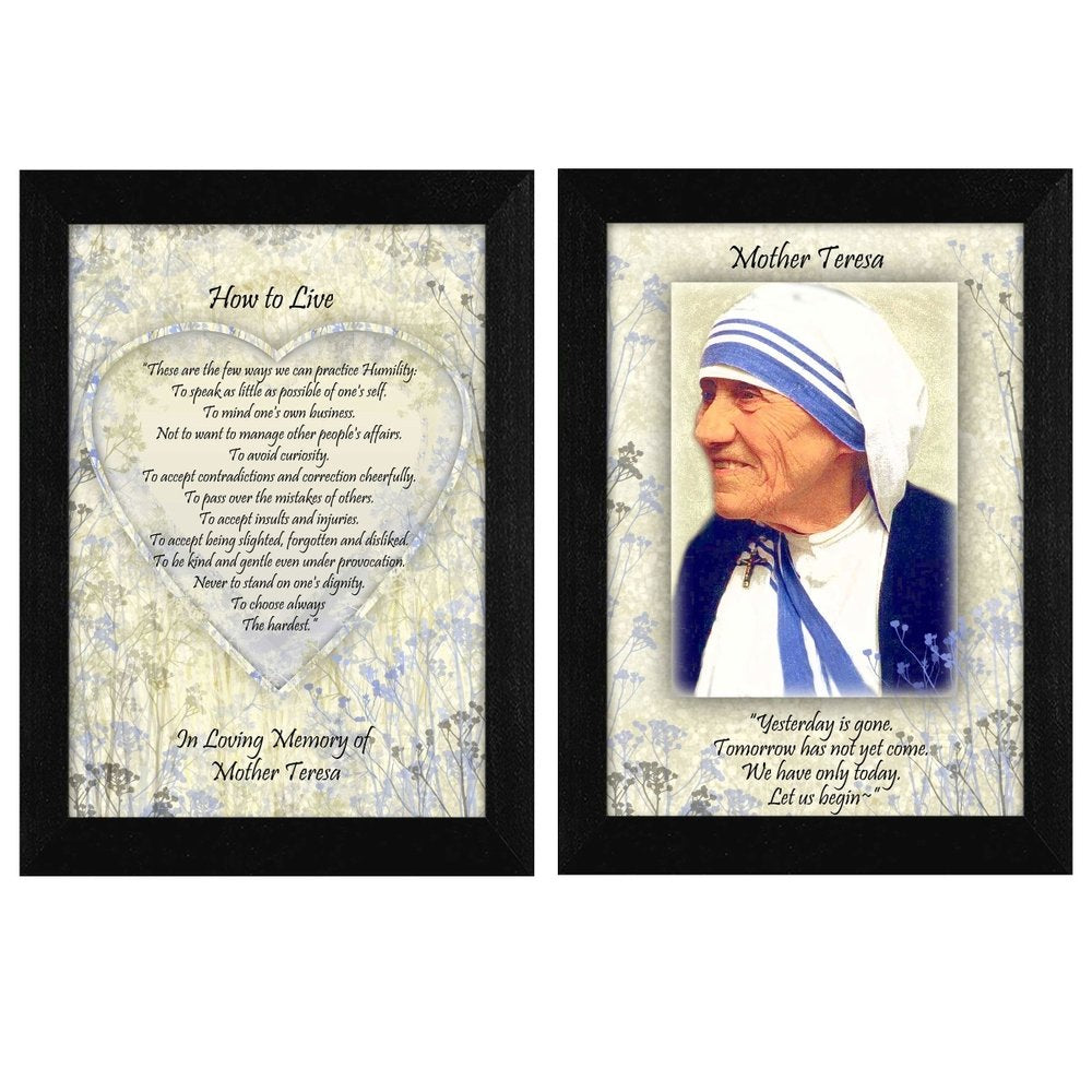 Set Of Two How To Live Quotes Black Framed Wall Art — view 3