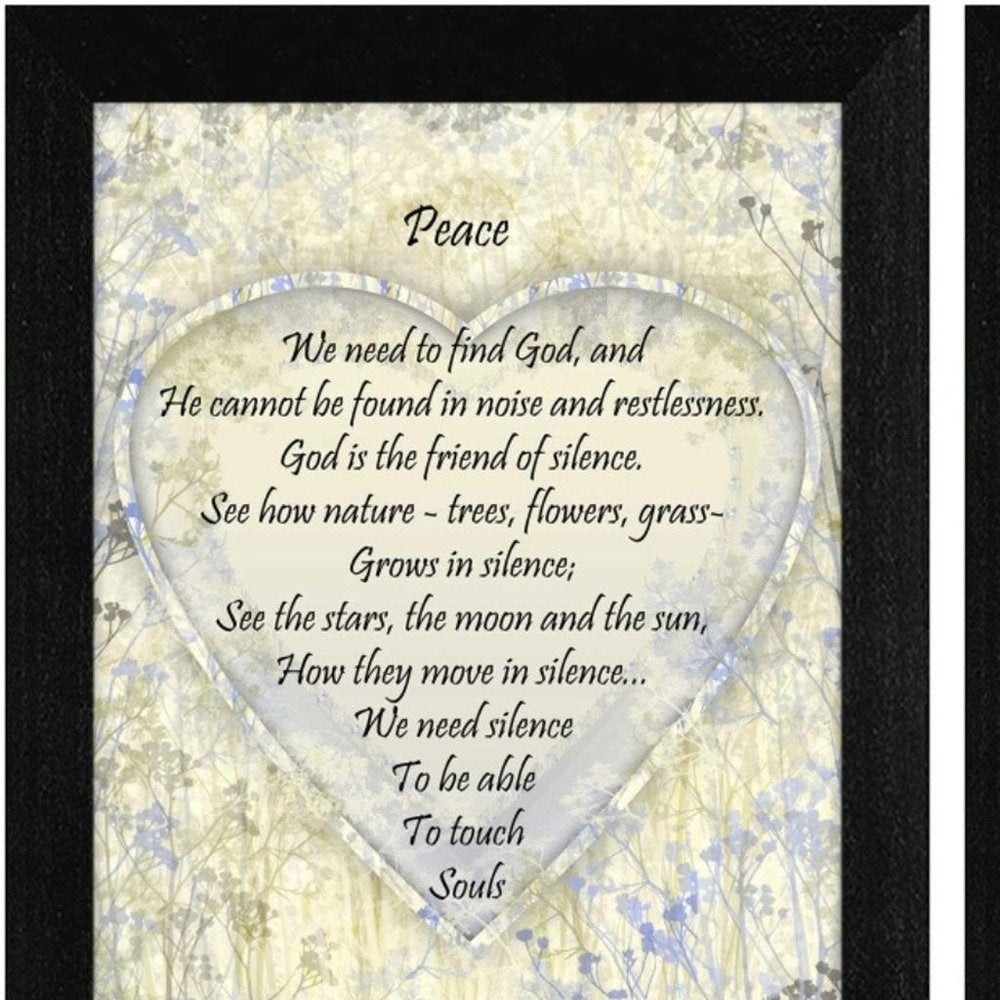 Set Of Two Peace Quotes Black Framed Wall Art — view 4