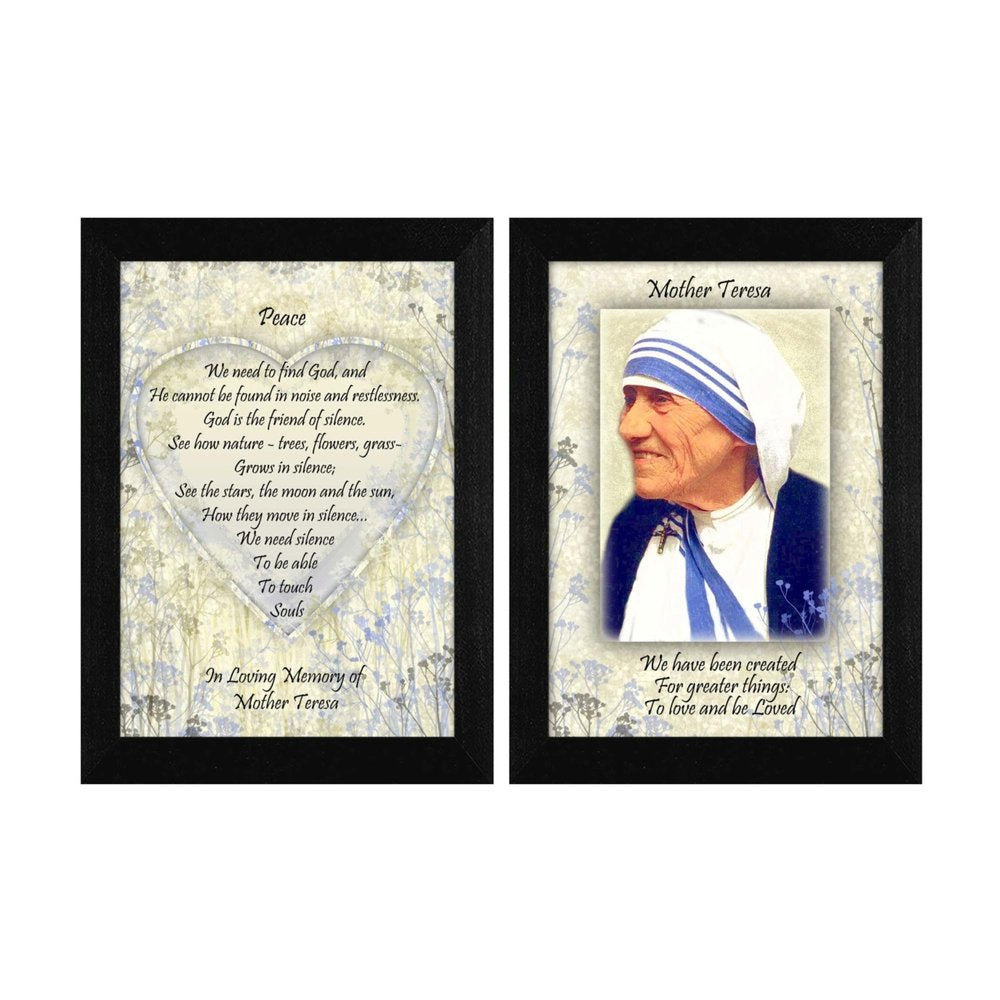 Set Of Two Peace Quotes Black Framed Wall Art — view 3