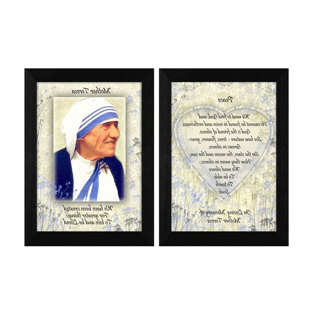 Set Of Two Peace Quotes Black Framed Wall Art — view 5