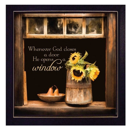 Set Of Two Sunny Windows Black Framed Wall Art