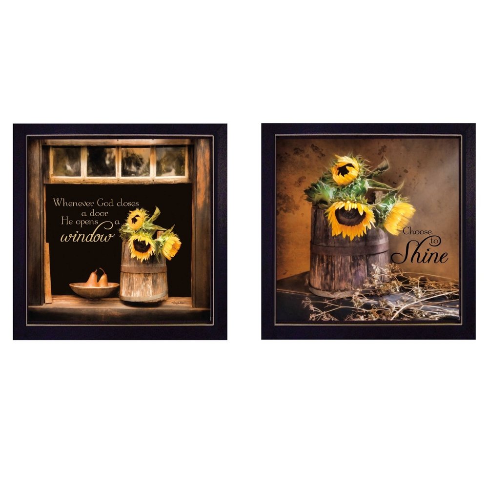 Set Of Two Sunny Windows Black Framed Wall Art — view 2
