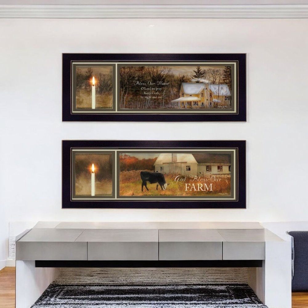 Set Of Two Bless Our Home Black Framed Wall Art — view 5