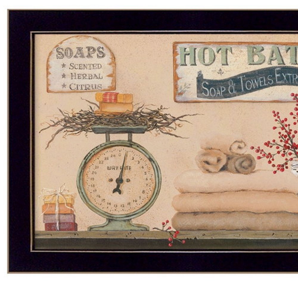 Set Of Two Country Bath III 1 Black Framed Bathroom Wall Art — view 3