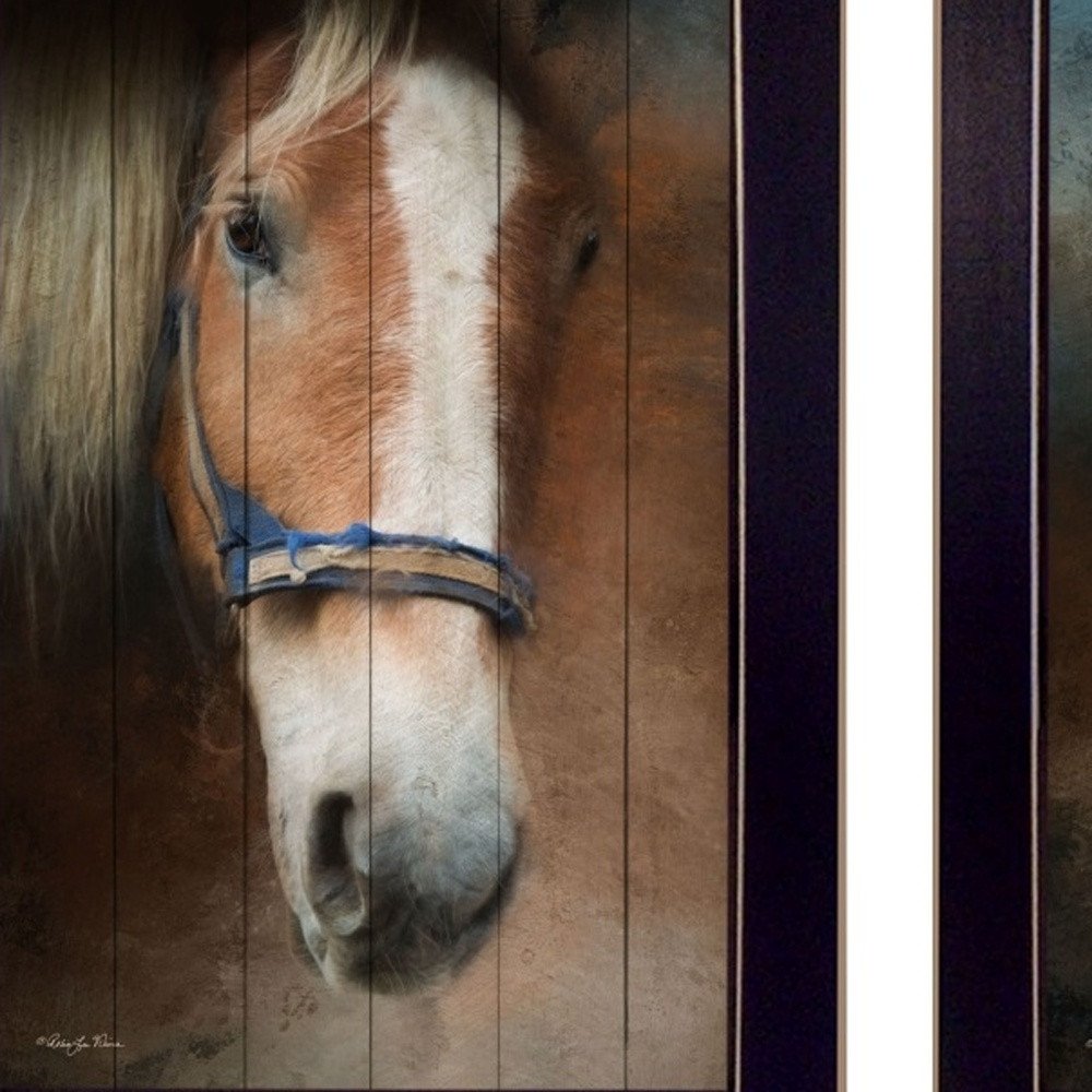 Set Of Two Two Horses Black Framed Print Wall Art — view 4