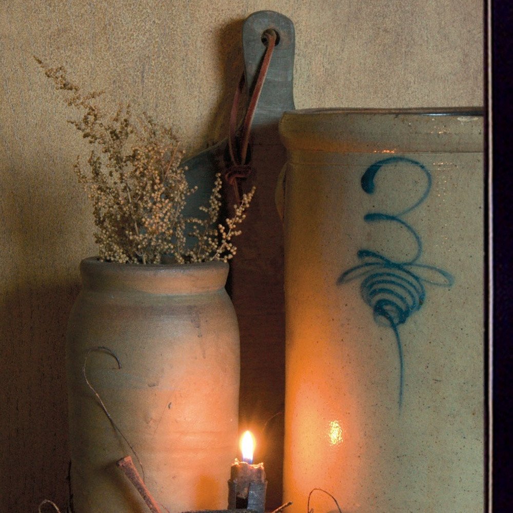 Set Of Two Americana Country Candlelight Black Framed Print Wall Art — view 4