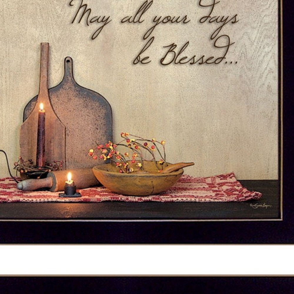 Set Of Two Twice Blessed Black Framed Print Wall Art — view 4