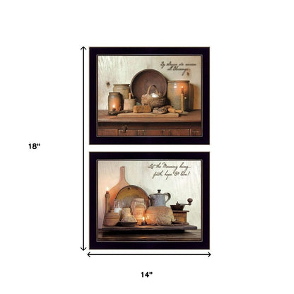 Set Of Two By Grace 1 Black Framed Print Wall Art
