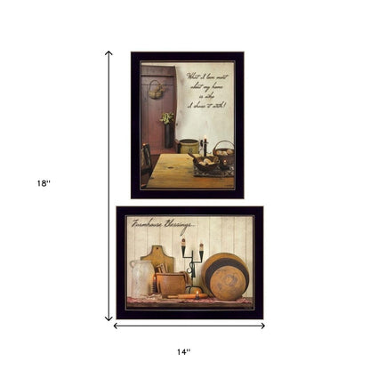 Set Of Two What I Love Most Black Framed Print Wall Art