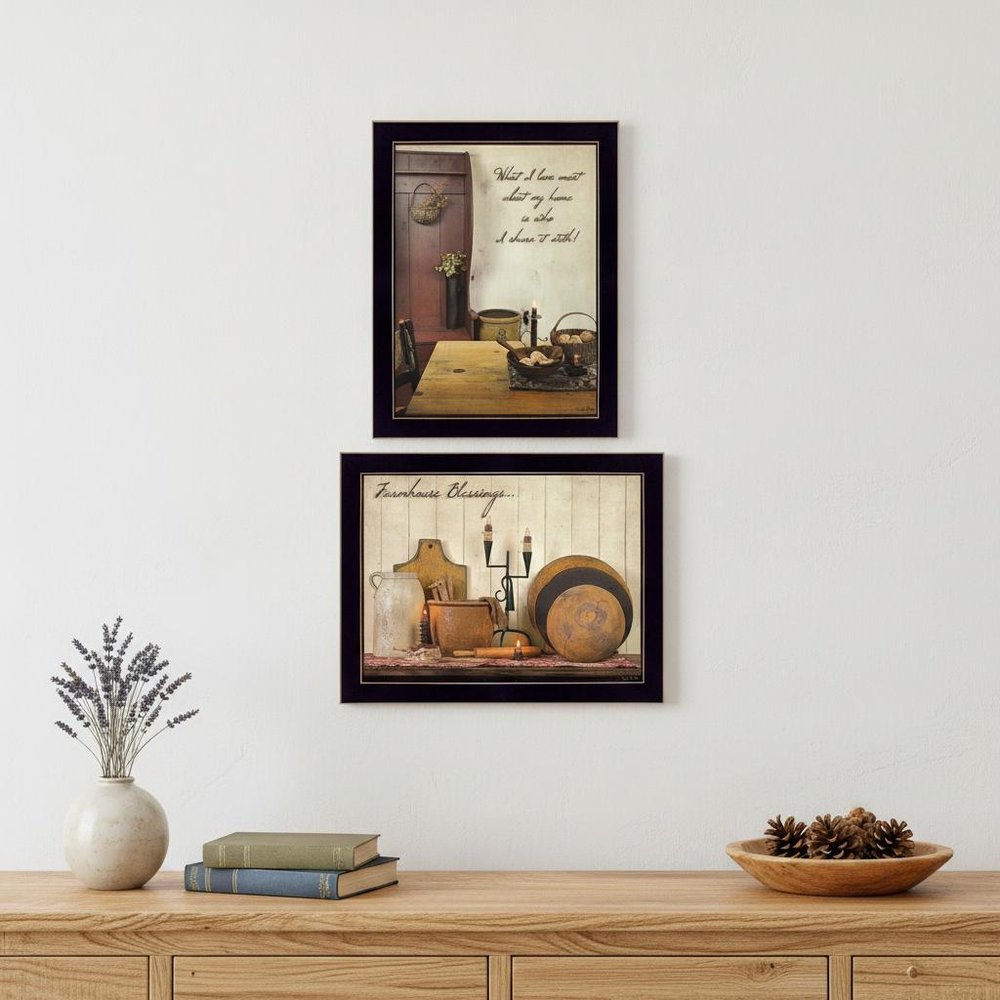 Set Of Two What I Love Most Black Framed Print Wall Art — view 12
