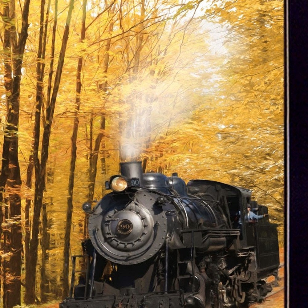 Set Of Two Vintage Locomotives Black Framed Print Wall Art — view 5