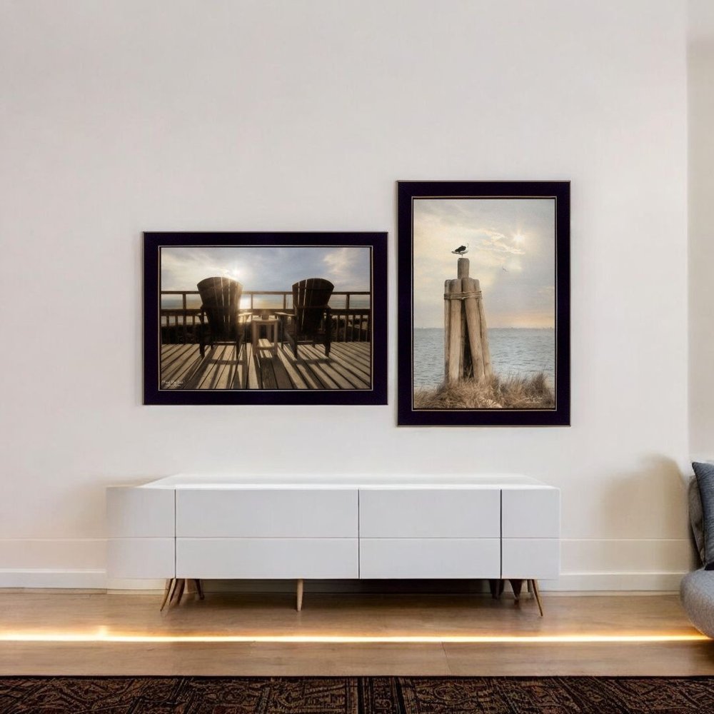 Set Of Two By The Sea 1 Black Framed Wall Art — view 5