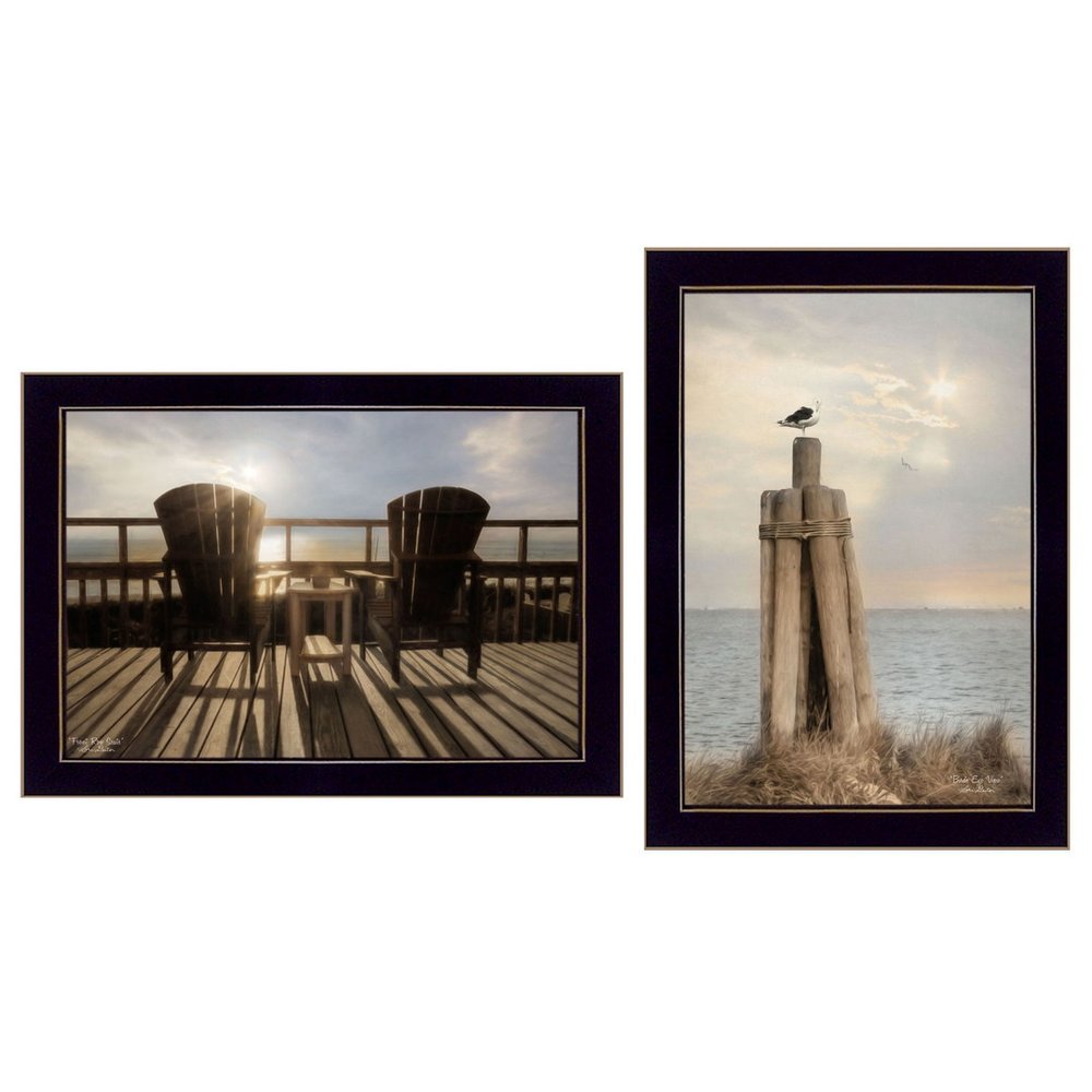 Set Of Two By The Sea 1 Black Framed Wall Art — view 2