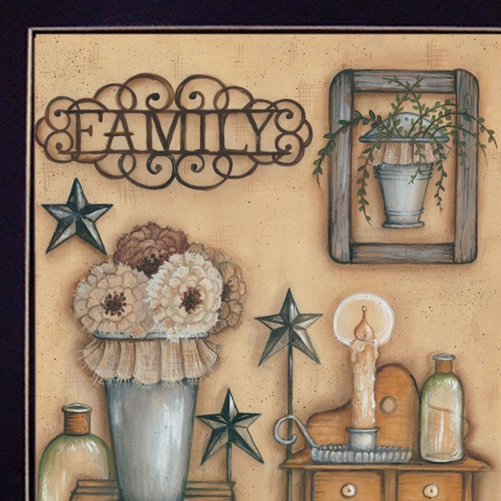 Set Of Two Where Family and Friends Gather II 1 Black Framed Print Wall Art — view 3