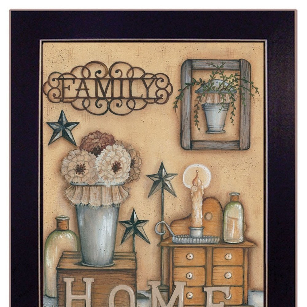 Set Of Two Where Family and Friends Gather II 1 Black Framed Print Wall Art HomeRoots