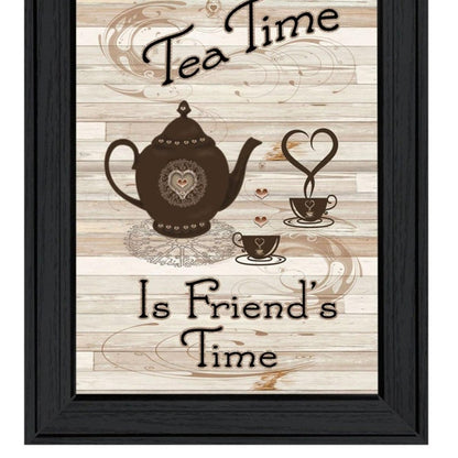 Set Of Four Friendship 1 Black Framed Print Kitchen Wall Art