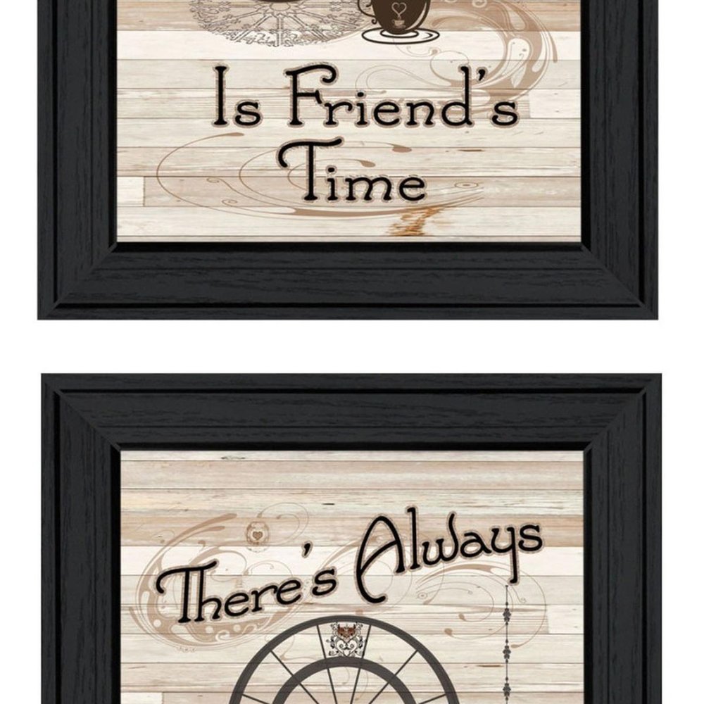 Set Of Four Friendship 1 Black Framed Print Kitchen Wall Art — view 4