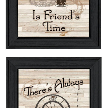 Set Of Four Friendship 1 Black Framed Print Kitchen Wall Art