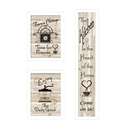 Set Of Three The Kitchen Collection I 3 Black Framed Print Kitchen Wall Art HomeRoots