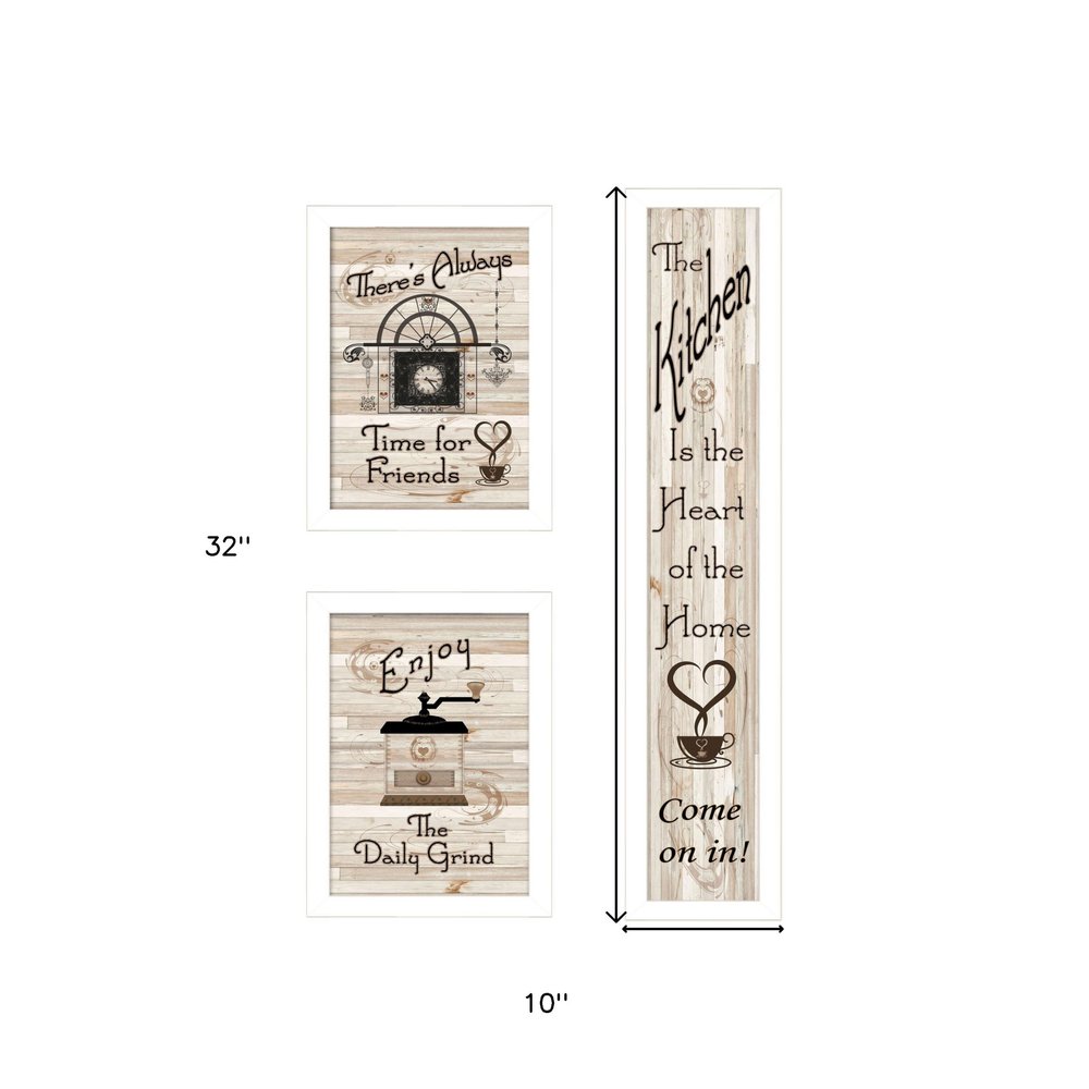 Set Of Three The Kitchen Collection I 3 Black Framed Print Kitchen Wall Art HomeRoots