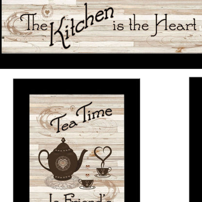Set Of Three Kitchen Friendship Collection III 3 Black Framed Print Kitchen Wall Art HomeRoots