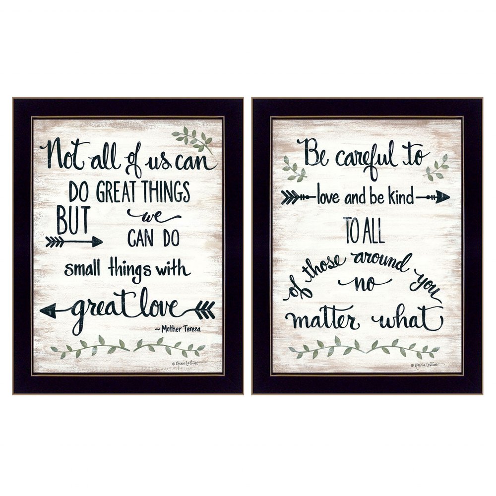 Set Of Two Great Love 1 Black Framed Print Wall Art — view 1