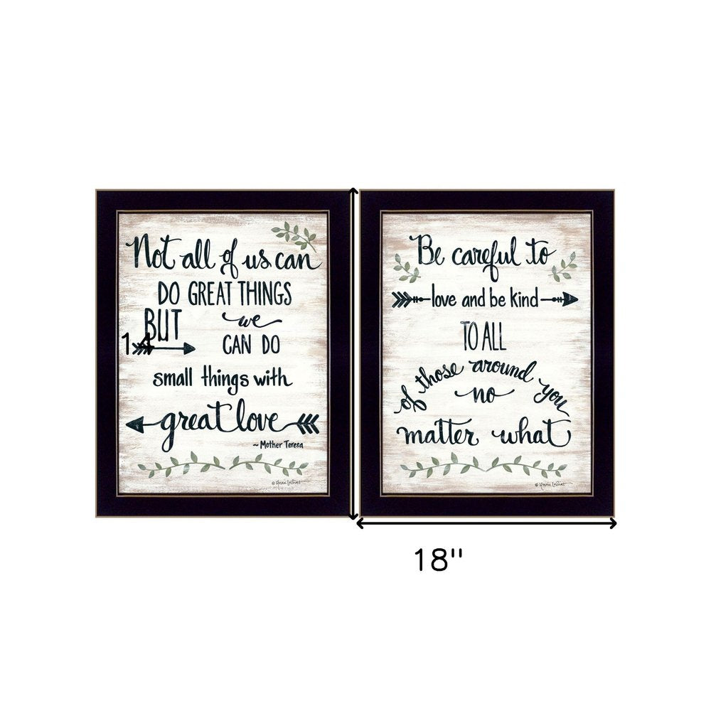 Set Of Two Great Love 1 Black Framed Print Wall Art — view 3