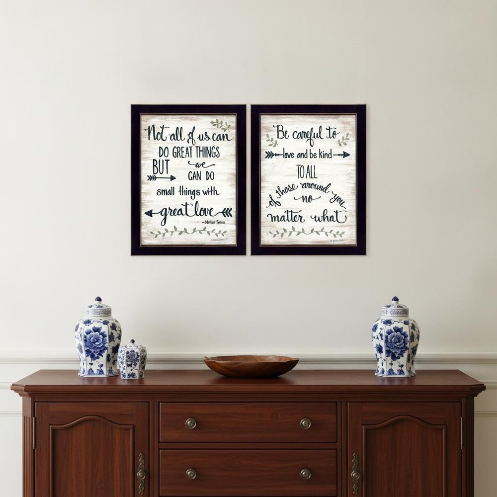 Set Of Two Great Love 1 Black Framed Print Wall Art — view 4
