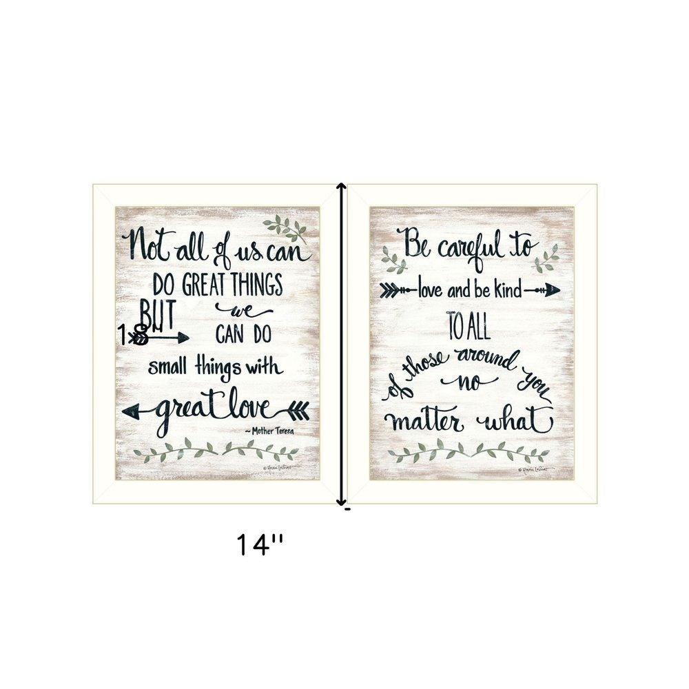 Set Of Two Great Love 2 White Framed Print Wall Art — view 3
