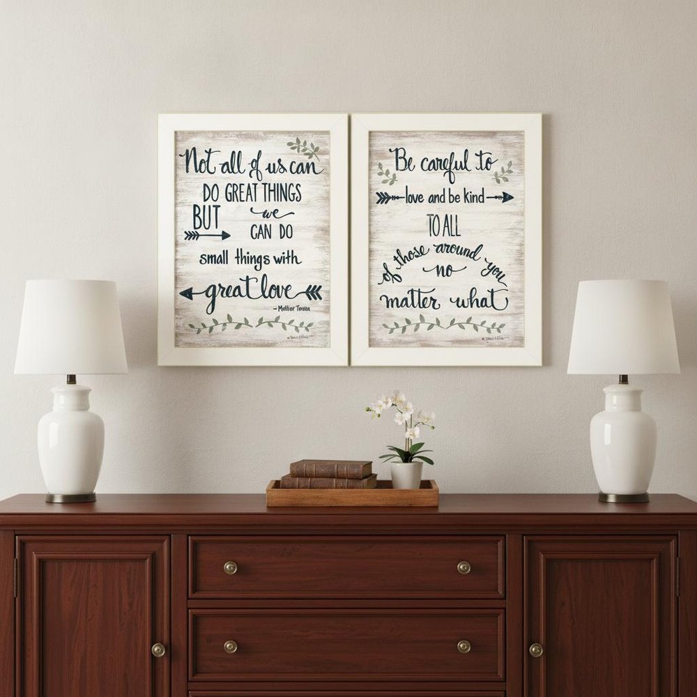 Set Of Two Great Love 2 White Framed Print Wall Art — view 4